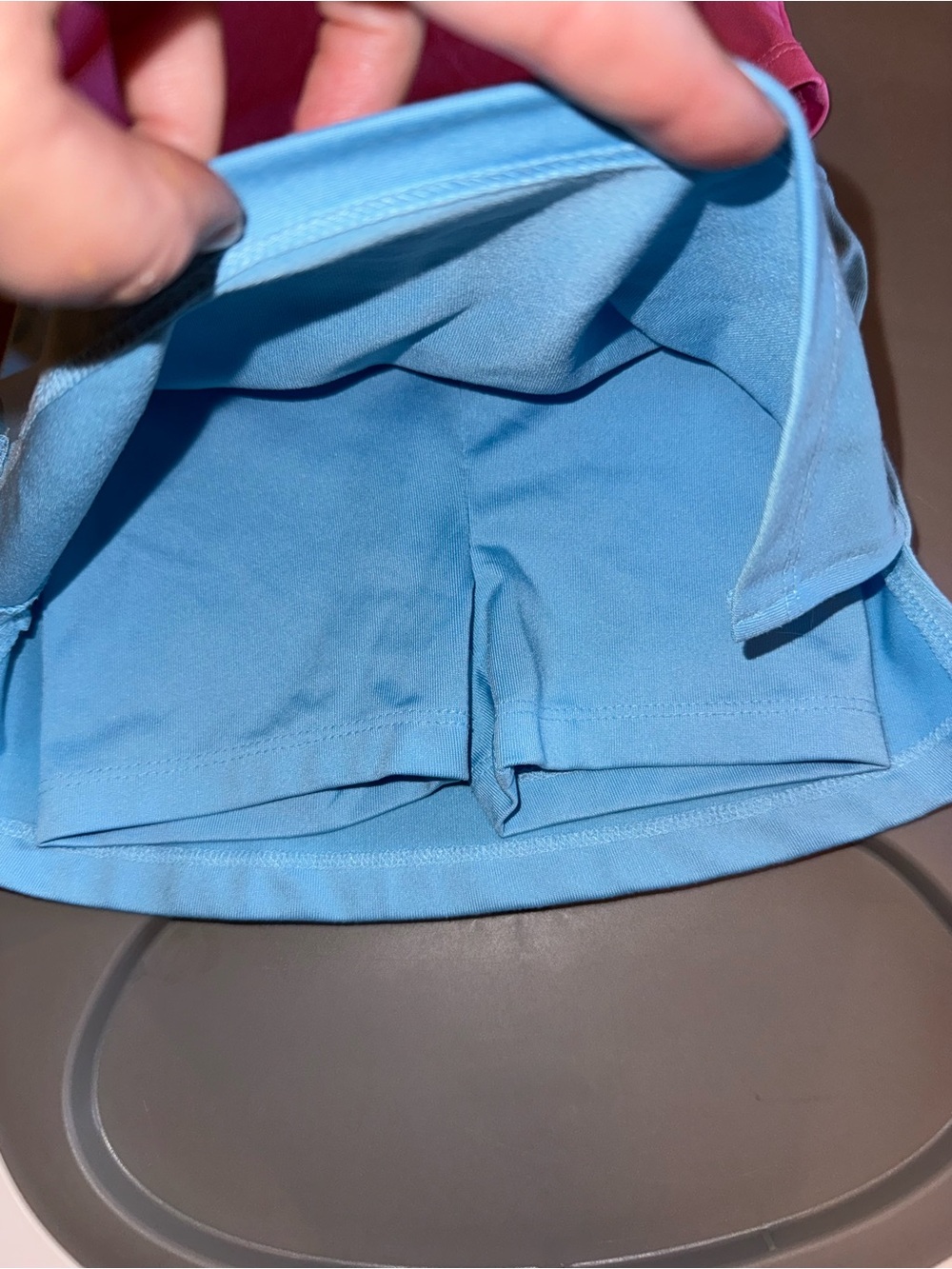 Nike Pink Top and Blue Skort Kids Matching Set - Picture 2 of 2